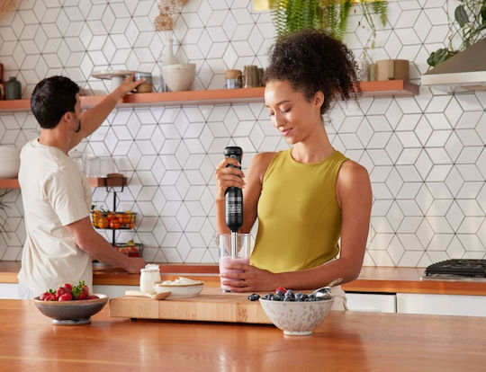 Black & Decker Ραβδομπλέντερ με Ανοξείδωτη Ράβδο Μαύρο