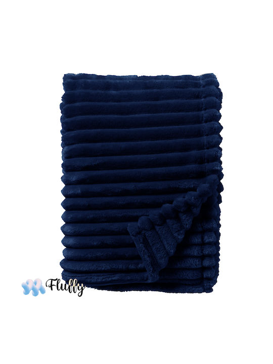 Cosy All Seasons Κουβέρτα Βελουτέ Υπέρδιπλη 220x240εκ. Μπλε Σκούρο 04.00749