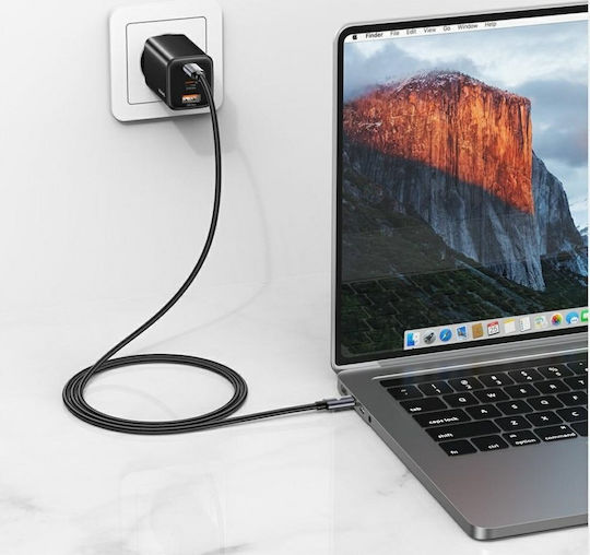 Usams USB 2.0 Kabel USB-C männlich - USB-C 60W Schwarz 1m (SJ769USB01)