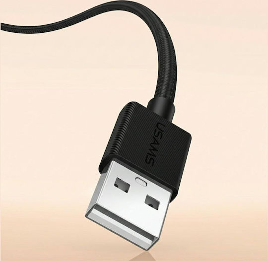 Usams Regular USB 2.0 Cablu USB-C bărbătesc - USB-A 18W Negru 1.2m (SJ772USB01)