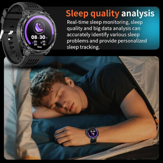 Microwear HT33 Smartwatch (Grey & Orange Silicone)