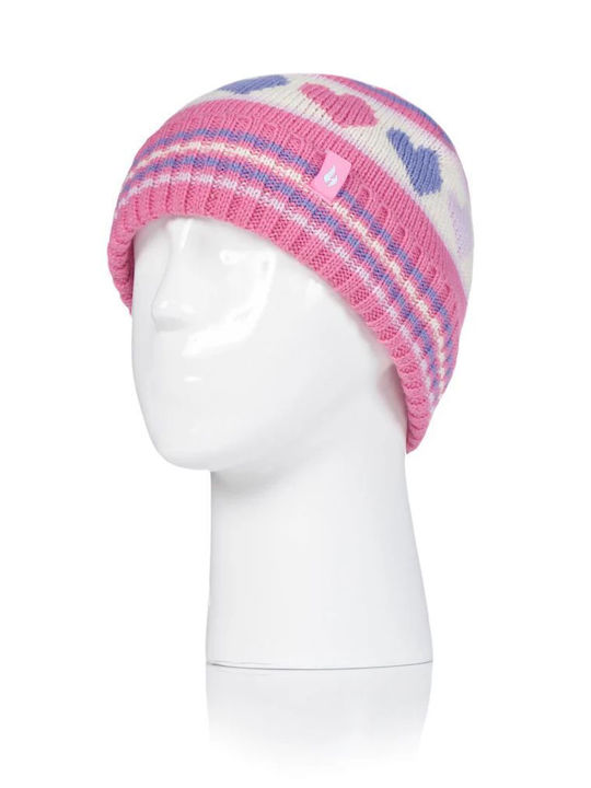 Kids Beanie Set with Gloves Pink