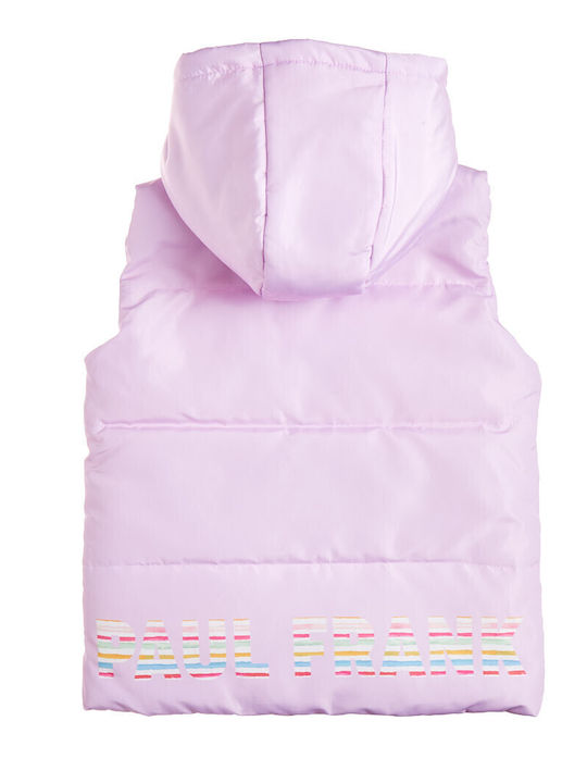 Kids' Casual Jacket Sleeveless Double Sided with Hood Lilac