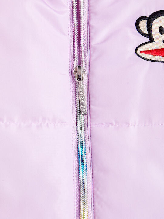 Kids' Casual Jacket Sleeveless Double Sided with Hood Lilac