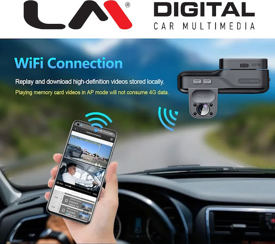 LM Digital X202-G421 Κάμερα DVR Αυτοκινήτου Wi-Fi, GPS