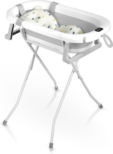 Ricokids Babybadewanne mit Basis mit Thermometer Weiß