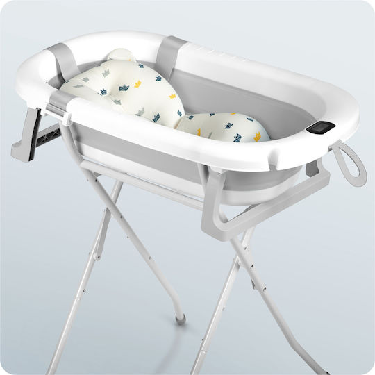 Ricokids Babybadewanne mit Basis mit Thermometer Weiß