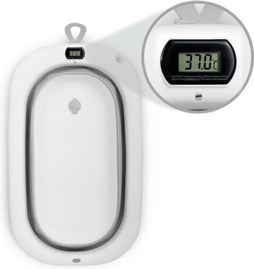 Ricokids Babybadewanne mit Basis mit Thermometer Weiß