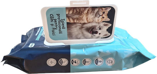 Clean Pets Хипоалергенни Мокри Кърпички За Кучета Котки 50 Броя