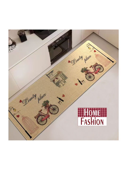 Rug Rectangular Kitchen Mat with Anti-slip Underlay Multicolour 100x150εκ.