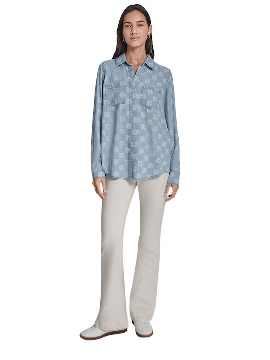 Women's Long Sleeve Shirt Light Blue