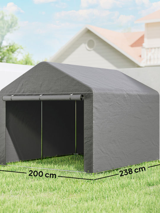 Outsunny Τέντα Βεράντας Γκρι 2x2.38m