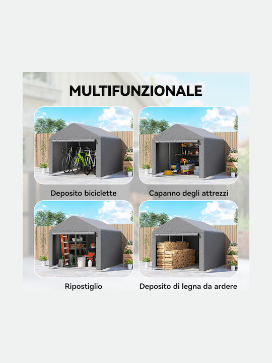 Outsunny Τέντα Βεράντας Γκρι 2x2.38m