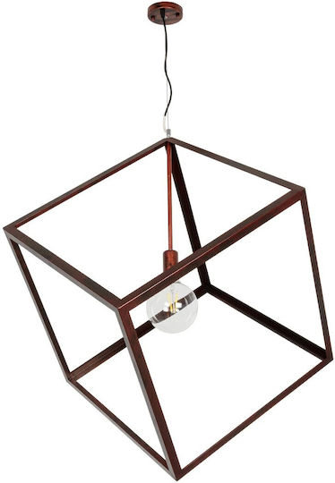 GloboStar Cube Hängelampe Kupfer mit Fassung E27 70x70x87cm.
