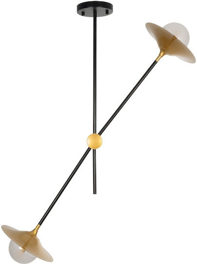 GloboStar Noah Κρεμαστό Φωτιστικό Γκρι με Ντουί E27 16x16x30εκ.