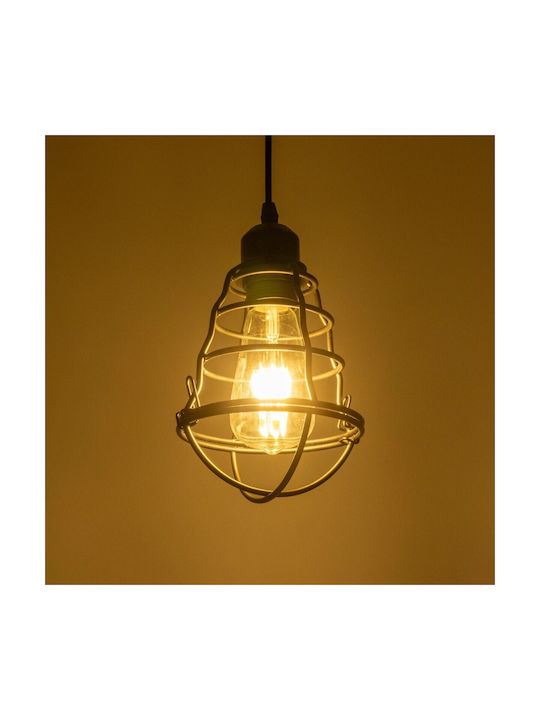 GloboStar Aldo Pendant Light Black with Socket E27 15x15x24cm