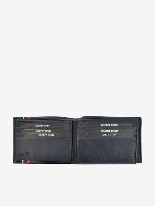 Δερμάτινο Ανδρικό Πορτοφόλι με RFID Μπλε