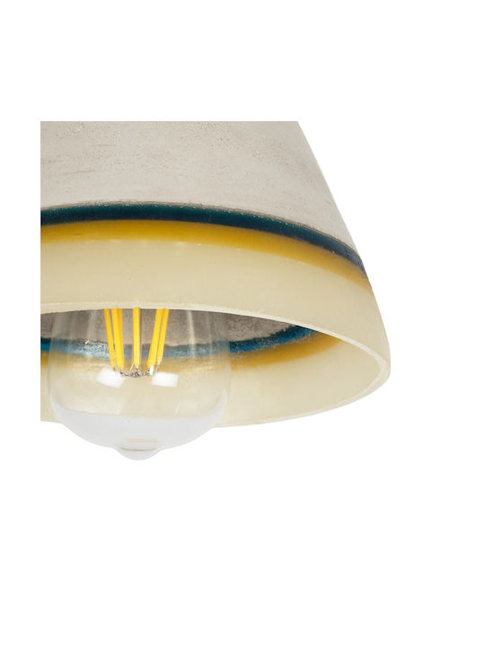 GloboStar Bevin Pendant Light Multicolour with Socket E27 17x17x21.5cm