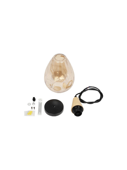 GloboStar Noah Pendant Light Honey with Socket E27 16x16x32cm