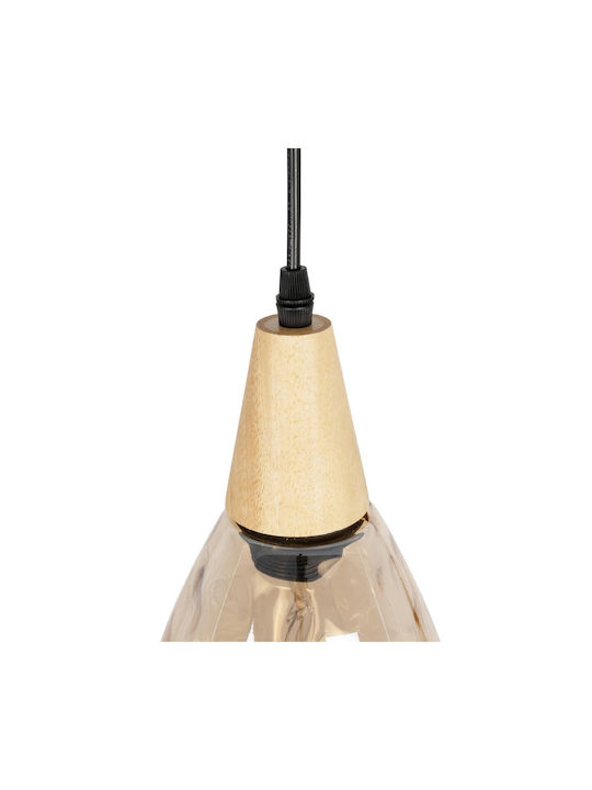 GloboStar Noah Pendant Light Honey with Socket E27 16x16x32cm