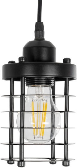 GloboStar Darsey Pendant Light Black with Socket E27 10x10x19cm