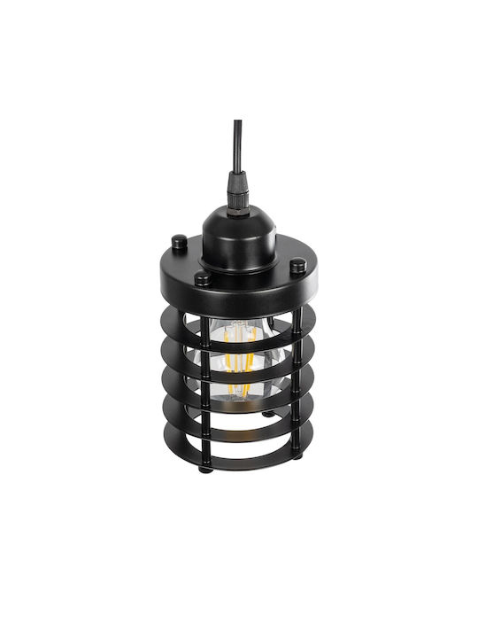 GloboStar Darsey Pendant Light Black with Socket E27 10x10x19cm