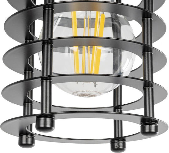GloboStar Darsey Pendant Light Black with Socket E27 10x10x19cm