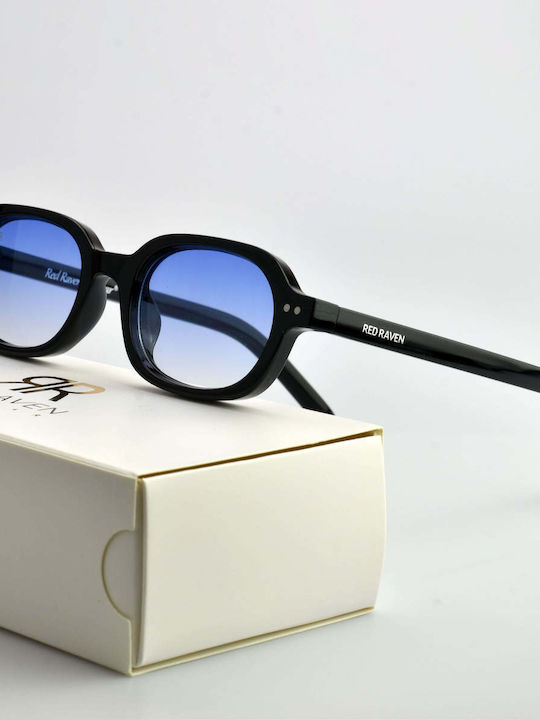 Red Raven Connor Unisex Sunglasses with Black Frame and Light Blue Lens rd-000018-LIGHTBLUE-52658658476366