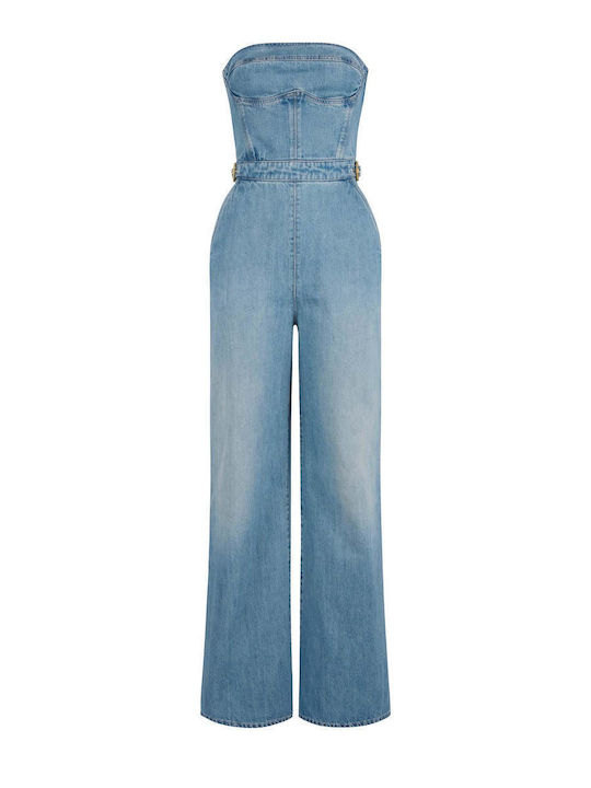 Women's Denim Strapless One-piece Suit Denim
