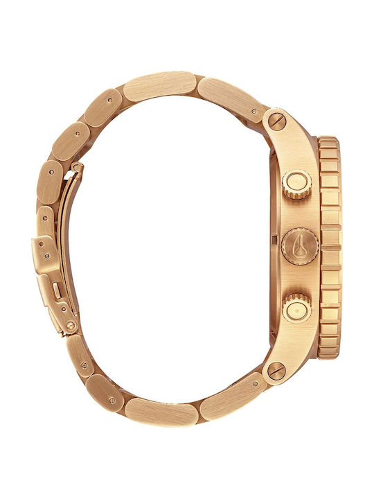 51-30 Herrenuhr Chronograph Batterie mit Gold Rostfreiem Stahlarmband