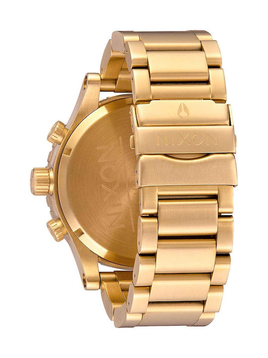 51-30 Herrenuhr Chronograph Batterie mit Gold Rostfreiem Stahlarmband