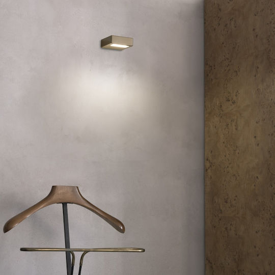 Ideal Lux Wandleuchte LED Gold 10x10x3,6cm Ideal Lux Wandleuchte LED Gold 10x10x3,6cm