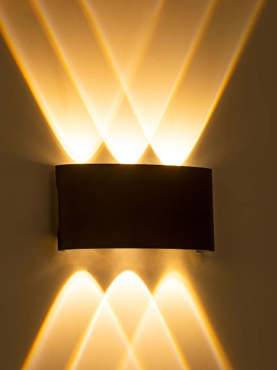 kelvo SIXOAD Επιτοίχιο Εξωτερικό Φωτιστικό LED IP65 18W με Θερμό Λευκό Φως 17x4x8εκ.