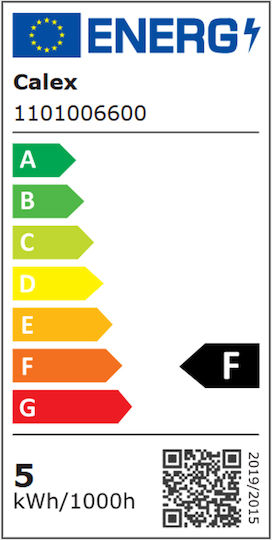 Calex Λάμπα LED 4.5W για Ντουί E27 και Σχήμα A60 Θερμό Λευκό 470lm Dimmable