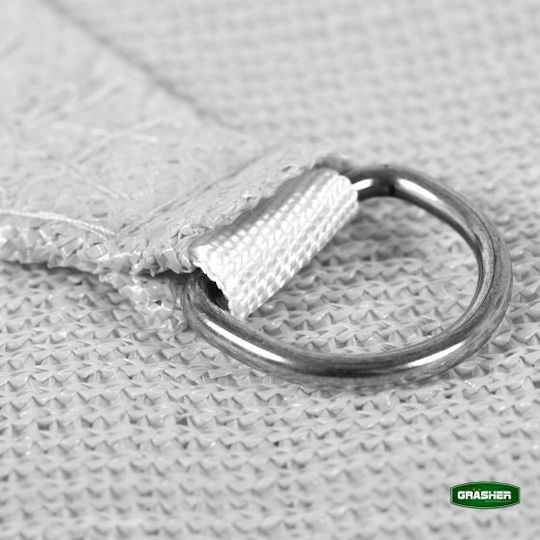 Grasher Rechteckiges Sonnensegel Grau mit Hoop 3x5m 180g/m²