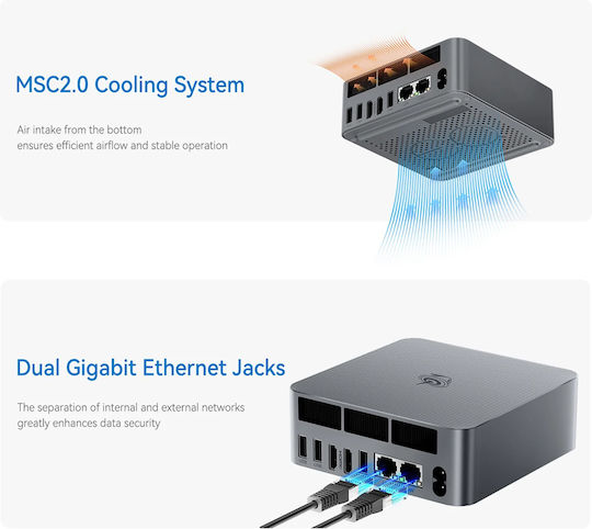 Beelink EQi12 Mini PC (Core i5-12450H/16GB DDR4/500GB SSD/W11 Pro)