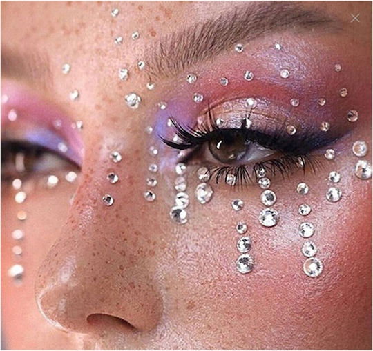 White Strass Face & Eye Stickers Beauty Hall