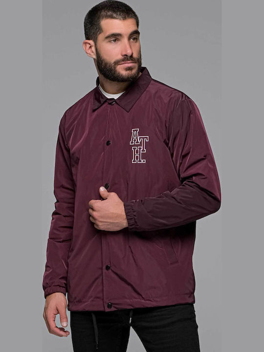 Athens Geacă Denim Bordeaux