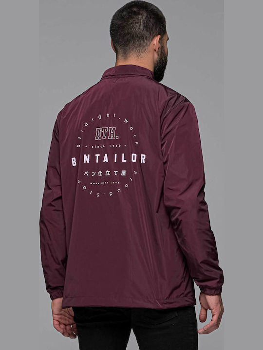 Athens Geacă Denim Bordeaux