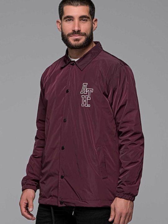 Athens Geacă Denim Bordeaux