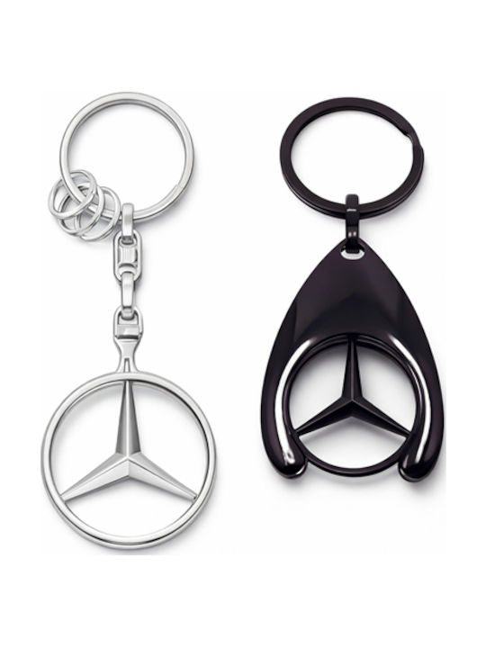 Set Zwei Depox Schlüsselanhänger Sammleredition Metallisch Silber
