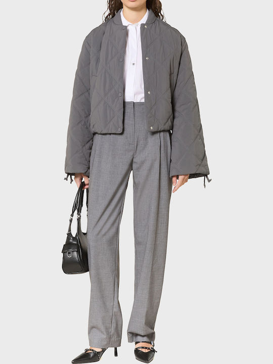Women's Fabric Trousers Grey