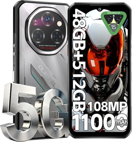 Oukitel WP62 5G Dual SIM (16/512GB) Ανθεκτικό Smartphone Silver