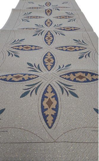 Traverse Stampo 40x120cm Etamin Knossos Sunbeam Beige Gold Pero 326