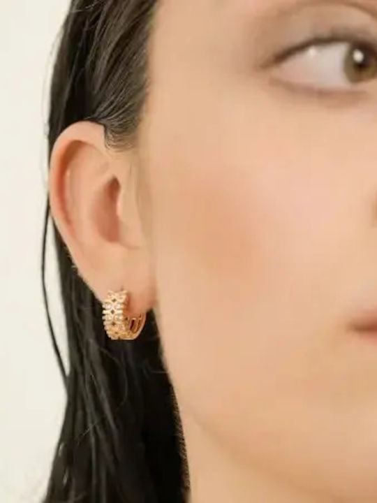 Verame Steel Hoops Gold Plated Verame Steel Hoops Gold Plated