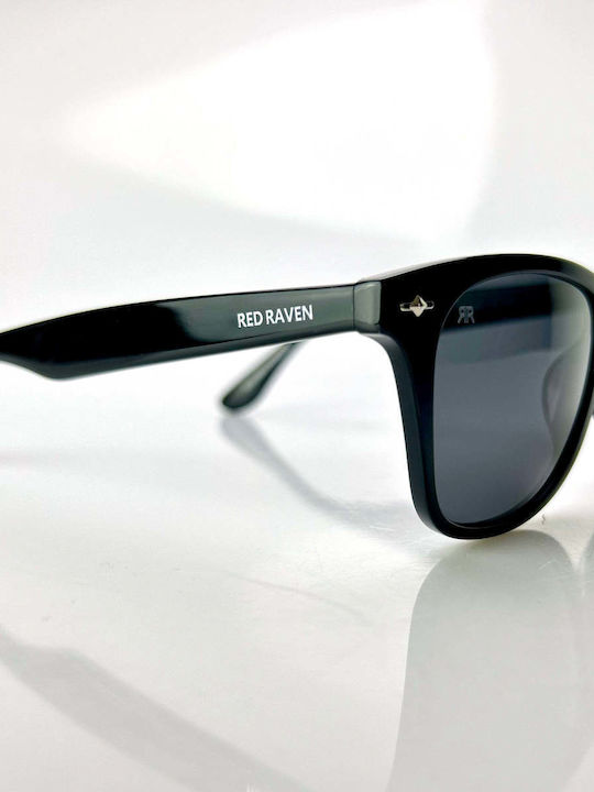 Red Raven Daniel Unisex Sunglasses with Black Frame and Red Lens