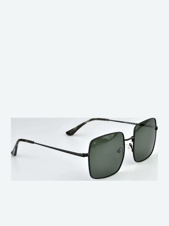 Red Raven Venomous Women's Sunglasses with Black Frame and Green Polarized Lenses