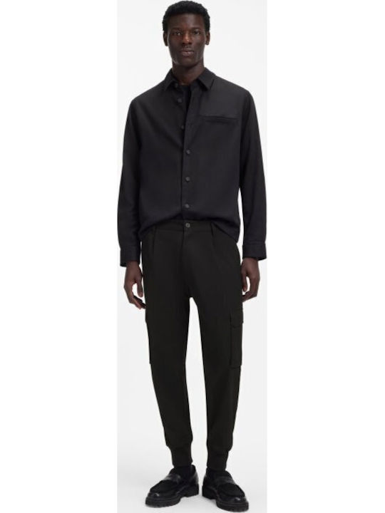Cargo Trousers Elastic in Slim Fit Black