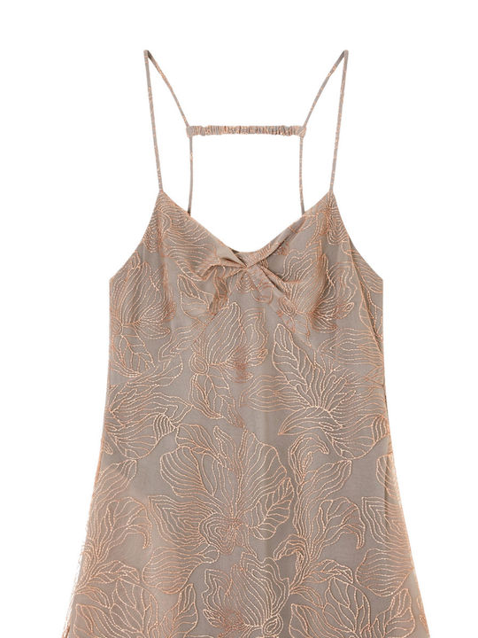 Maxi Evening Slip Dress Pink