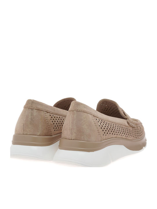 Γυναικεία Loafers σε Χρυσό Χρώμα